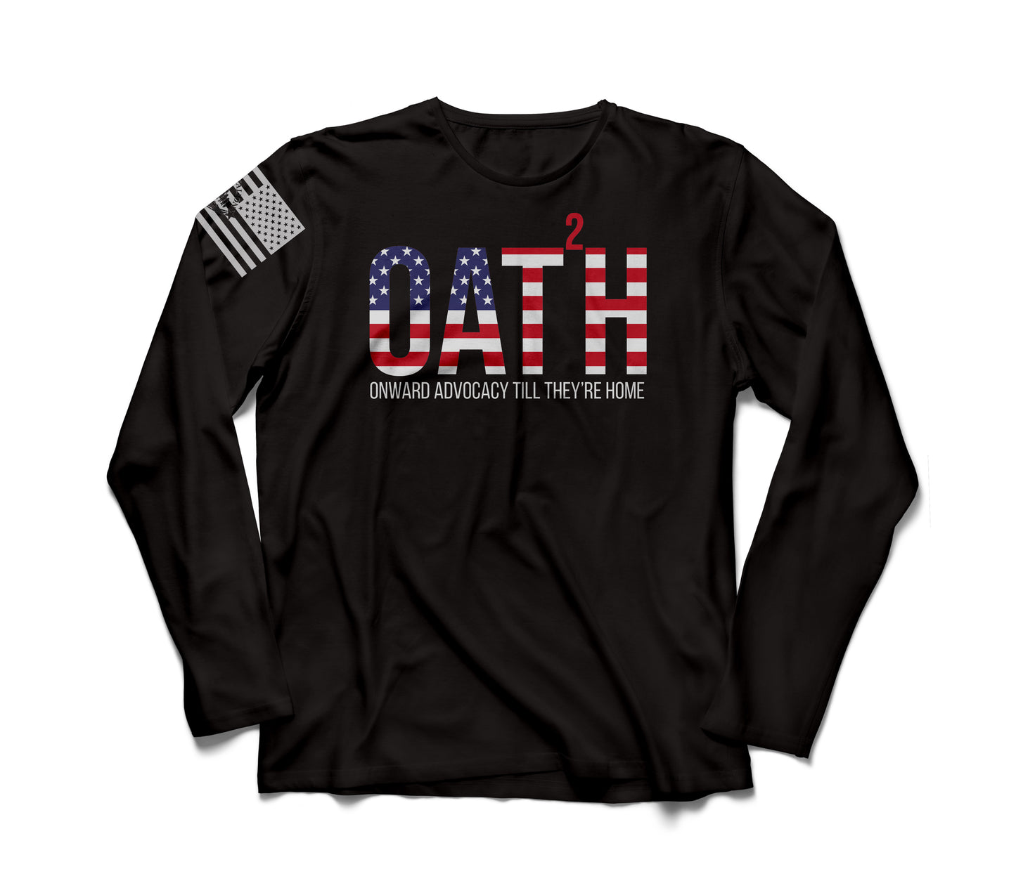 All Ways Caring Team - My Oath Color Long Sleeve T-Shirt - Black - White Print
