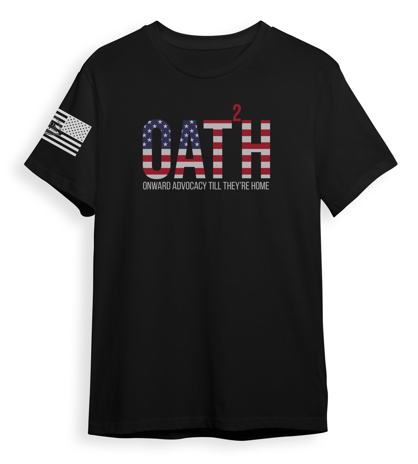 All Ways Caring Team - My Oath Color Short Sleeve T-Shirt - Black - White Print