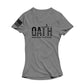 All Ways Caring Team - My Oath Neutral Short Sleeve V-Neck - Gray - Black Print