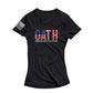 BrightSpring Team - My Oath Color Short Sleeve V-Neck - Black - White Print