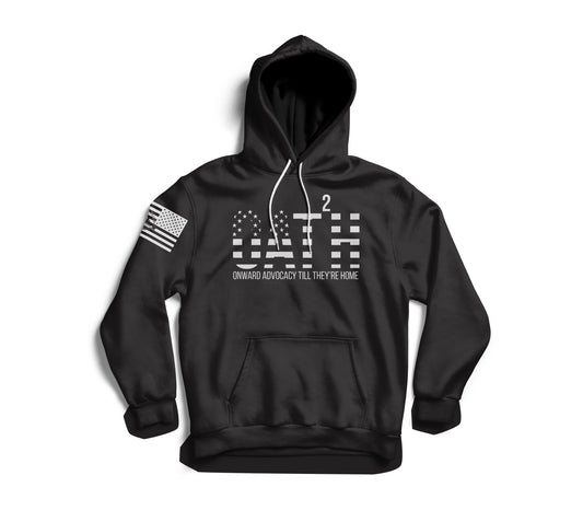 BrightSpring Team - My Oath Neutral Hooded Sweatshirts - Black - White Print