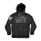 All Ways Caring Team - My Oath Neutral Hooded Sweatshirts - Black - White Print