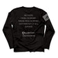 All Ways Caring Team - My Oath Color Long Sleeve T-Shirt - Black - White Print