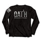 All Ways Caring Team - My Oath Neutral Long Sleeve T-Shirt - Black - White Print