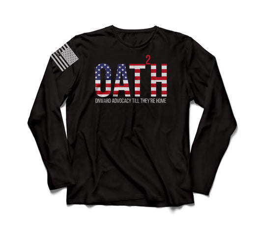 PharMerica Team - My Oath Color Long Sleeve T-Shirt - Black - White Print