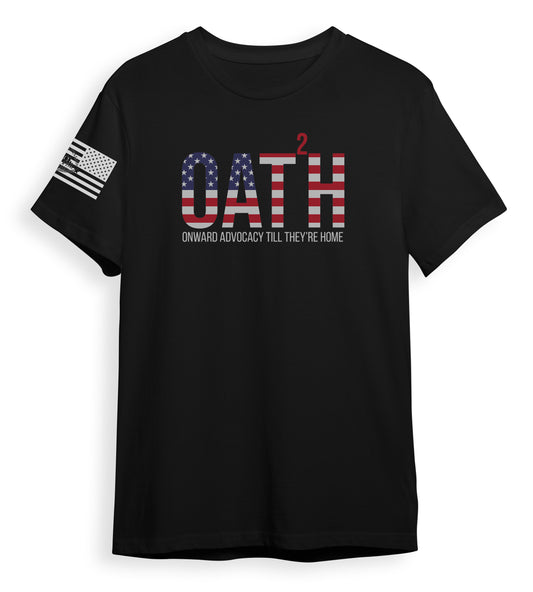 ResCareTeam - My Oath Color Short Sleeve T-Shirt - Black - White Print