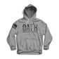 All Ways Caring Team - My Oath Neutral Hooded Sweatshirts - Gray - Black Print