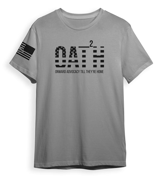 BrightSpring Team - My Oath Neutral Short Sleeve T-Shirt - Gray - Black Print