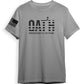 All Ways Caring Team - My Oath Neutral Short Sleeve T-Shirt - Gray - Black Print