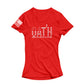 All Ways Caring Team - My Oath Neutral Short Sleeve V-Neck - RED - White Print