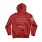 All Ways Caring Team - My Oath Neutral Hooded Sweatshirts - RED - White Print