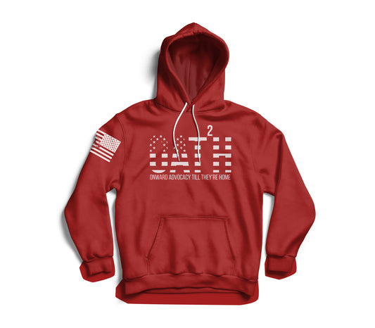 BrightSpring Team - My Oath Neutral Hooded Sweatshirts - RED - White Print