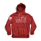 All Ways Caring Team - My Oath Neutral Hooded Sweatshirts - RED - White Print