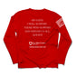 All Ways Caring Team - My Oath Neutral Long Sleeve T-Shirt - RED - White Print