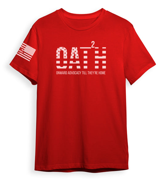 BrightSpring Team - My Oath Neutral Short Sleeve T-Shirt - RED - White Print