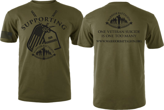 Supporting Warrior Battalion Short Sleeve T-Shirt - OD Green